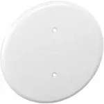 Garvin CBC-275800 8" Ceiling Blank-Up Cover White for Raised Ring or 3-1/2" Round/Octagon Box