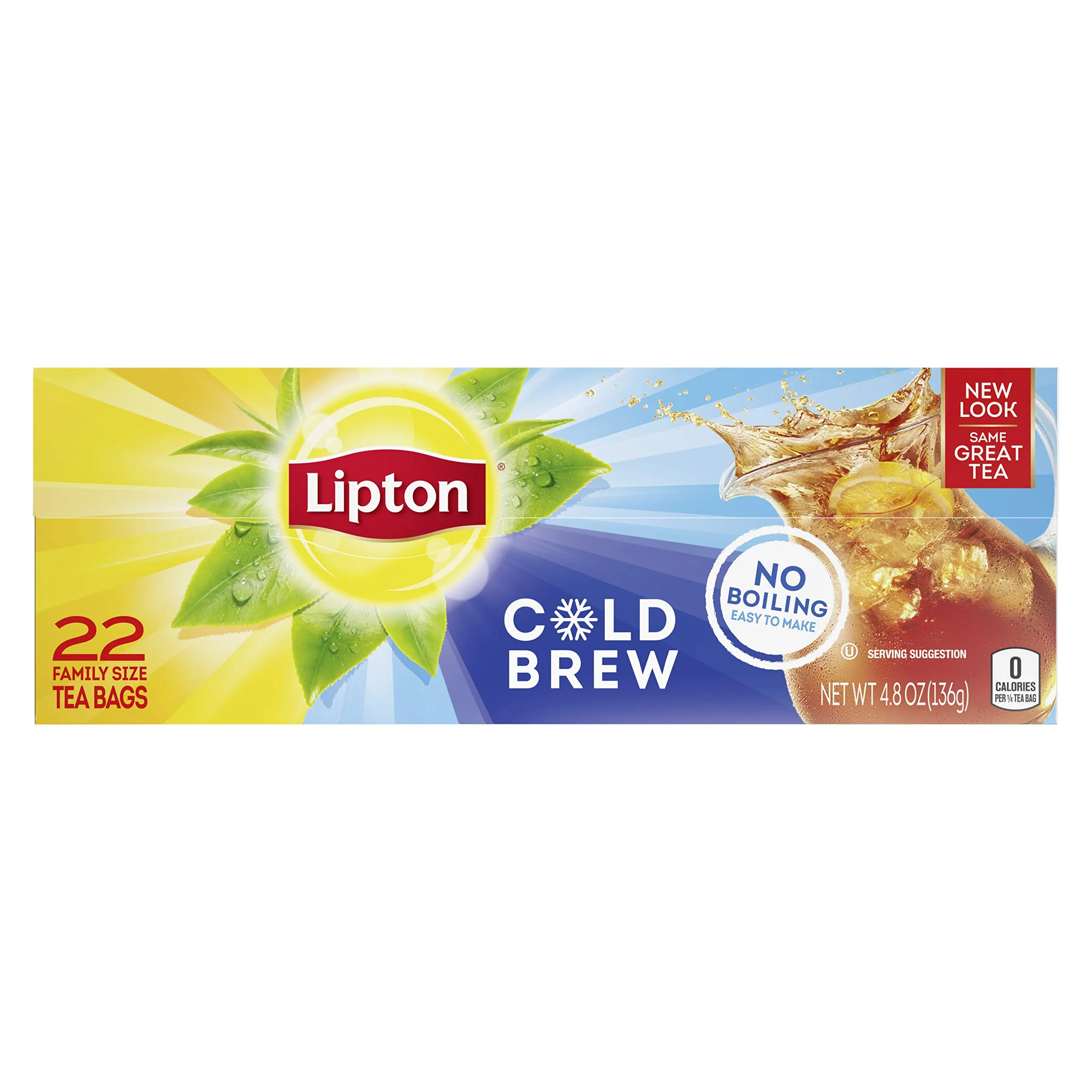 Lipton Coldbrew Iced Tea Bags Family Size (4.8 oz)