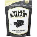 Wiley Wallaby Classic Black Licorice Candy, 10 oz. Bag, Contains Wheat & Soy