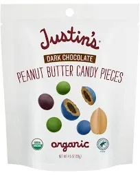 Justin's Justin’s Organic Peanut Butter Candy Pieces, Dark Chocolate (4.5 oz)