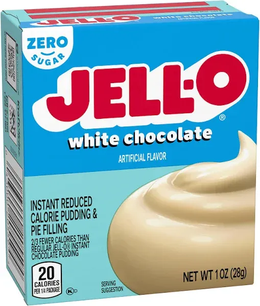 Jell-O Instant Sugar Free White Chocolate Pudding & Pie Filling, 1 oz