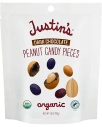 Justin's Dark Chocolate Peanut Candy Pieces - 4.5oz