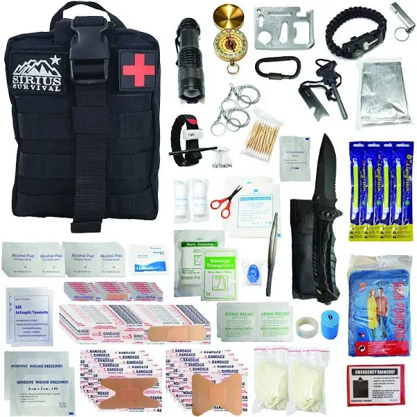 Sirius Premium 250 Piece Molle Survival & First Aid Kit