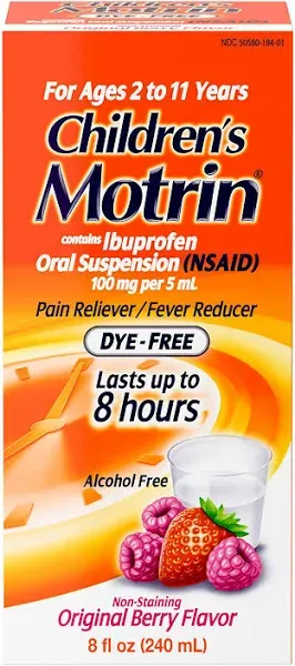 Children's Motrin Oral Suspension Berry Flavored 4 fl oz