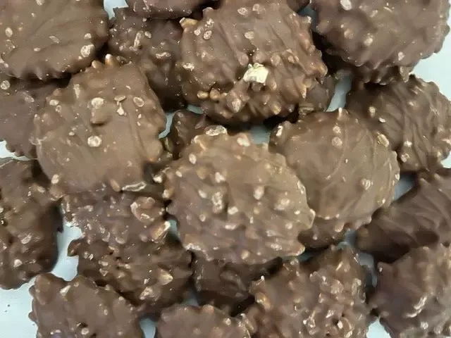 Delicious Gourmet Milk Chocolate PEANUT Crisp Caramel Clusters - BULK- 1/2 pound