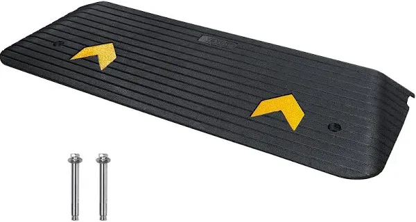 VEVOR Rubber Threshold Ramp, 2&#034; Rise Threshold Ramp Doorway, Recycled Rubber Pow