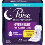 Poise Fresh Protection Overnight Pads - Package/22