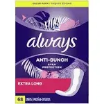 Always, Anti-Bunch Xtra Protection Daily Liners, Extra Long, 68 Liners