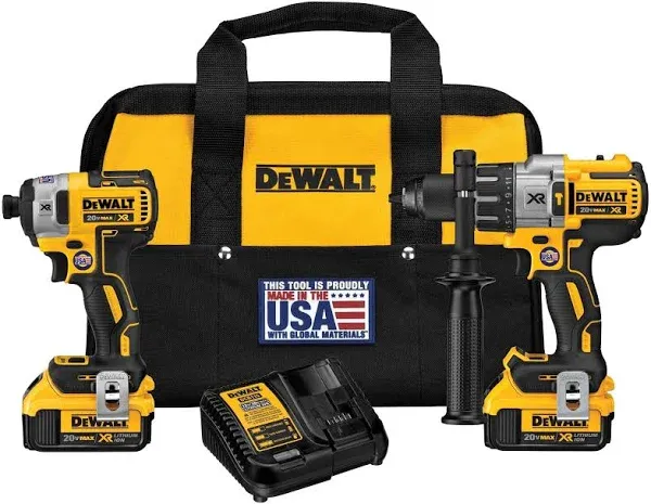 Dewalt 20V MAX Cordless Brushless XR Hammerdrill Impact Driver Combo Kit DCK299