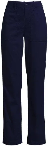 Lands' End Women's High Rise Chino Utility Straight Leg Pants