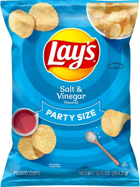 Lay's Party Size Salt & Vinegar Potato Chips 12.5oz