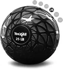 Yes4all Slam Ball, 10-40lb Medicine Ball, Durable PVC Sand Filled Workout Dynamic Weighted Balls for Exercise Core Strengthen