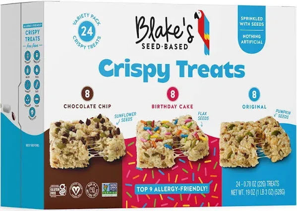 Blakes Seed Based Crispy Treats Variety Pack, Vegan, Gluten Free, Nut Free & Dairy Free, Healthy Snacks for Kids or Adults