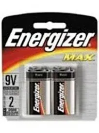 Energizer Max 9V Alkaline Batteries (2-Pack)