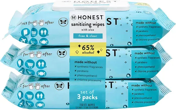 Honest Alcohol Wipes With Aloe