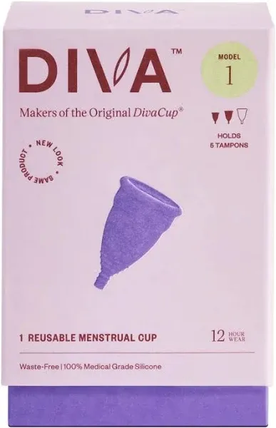 Diva Cup One Menstrual Cup Model 1 For Ages Between 19 and 30 New Sealed Box