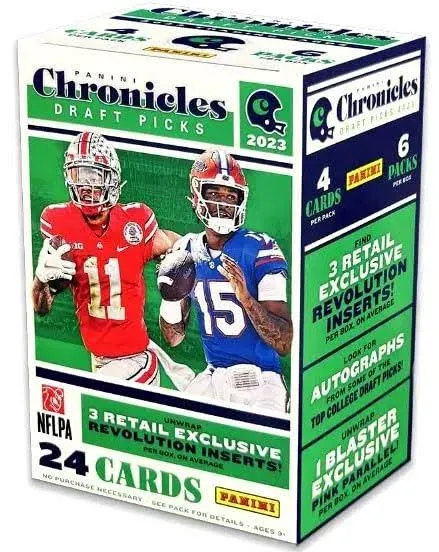 NFL Panini 2023 Chronicles Draft Picks Football Trading Card BLASTER Box [6 Packs]