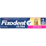 Fixodent Ultra Max Hold Secure Denture Adhesive, 2.2 oz，Waterproof