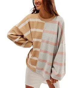 Free People Uptown Stripe Pullover