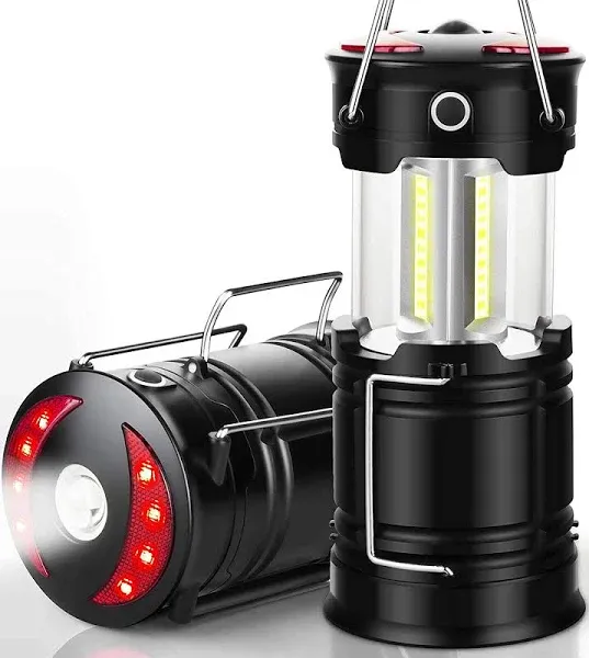 EZORKAS Lantern 2 Pack Camping Lanterns Camping Accessories Usb Rechargeable and Battery Powered 2-in-1 Led Lanterns