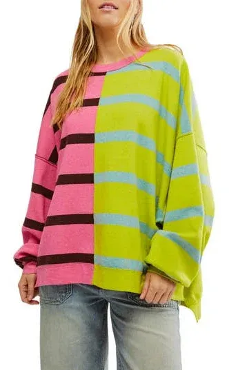 Free People Uptown Stripe Pullover