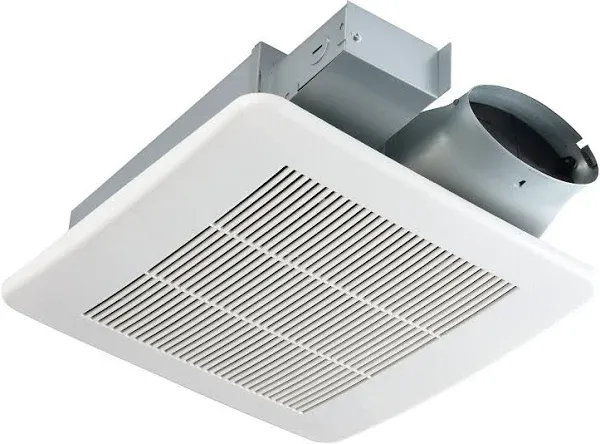 Tech Drive Bathroom fan 50-80-100 CFM DC Energy-Saving Motor,Very Quiet Ventilation and Exhaust Fan, Ceiling or Wall Mounted Fan, CFM Adjustable,White