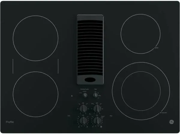 GE Profile Series 30" Black Electric Cooktop