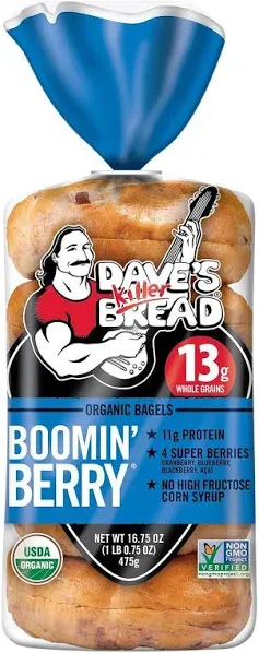 Dave's Killer Bread Bagels Organic Boomin' Berry (1.05 lbs)