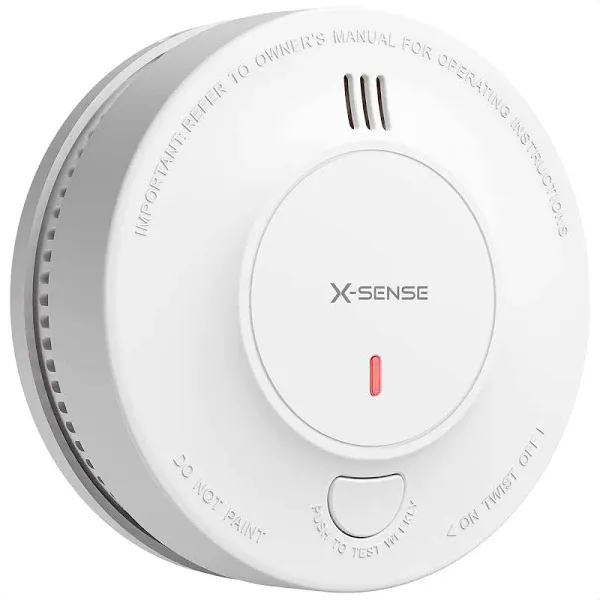 X-Sense Smoke Alarm, 10-Year Battery Fire Alarm Smoke Detector with LED Indicator & Silence Button, SD2J0AX and Kidde Carbon Monoxide Detector, Battery Powered with LED Lights, CO Alarm