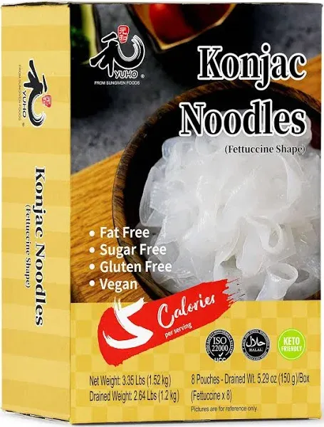 Yuho Shirataki Konjac Pasta and Rice Variety 8 Pack