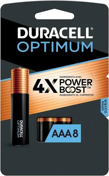 Duracell - Optimum AAA Alkaline Batteries, 4-Pack