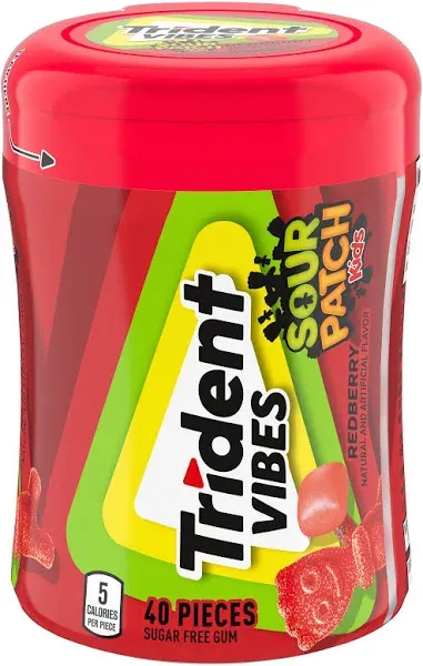 Trident Vibes Kids Redberry Sugar Free Gum