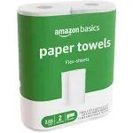 Amazon Basics 2-Ply Flex-Sheets Paper Towels, 2 Basics Rolls = 5 Regular Rolls, Everyday Value with 150 Sheets per Roll