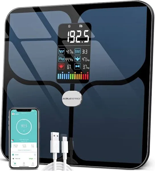 AbleGrid Digital Smart Bathroom Body Fat Scale