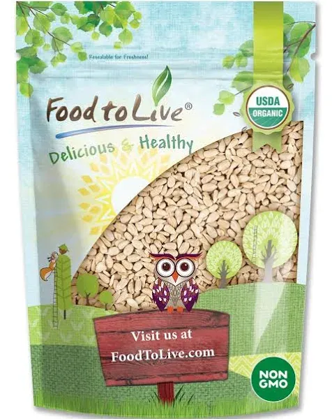 Food to Live Organic Sunflower Seeds Hulled Raw Non-gmo