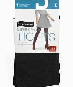 No Nonsense Women's Super Opaque Control Top Tights