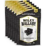 Wiley Wallaby Licorice 24 Ounce Classic Gourmet Soft & Chewy Australian Black Licorice Candy Twists, 6 Pack