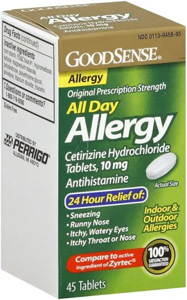 Allergy All Day Compare To Active Ingredient Of Zyrtec