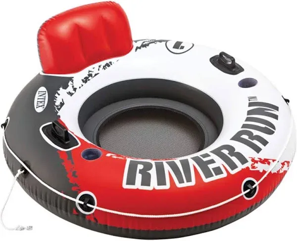 Intex Red Fire Edition River Run 1 Inflatable Floating Lake Tube 53inch 4Pack