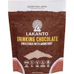 Lakanto, Drinking Chocolate Sweetened with Monk Fruit, 10 oz | Pack of 8