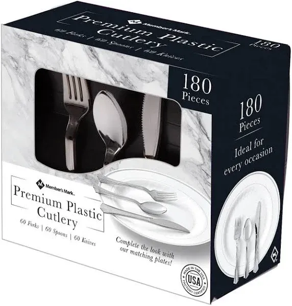 Member&#039;s Mark Premium Silver-Look Cutlery Combo 180 ct.