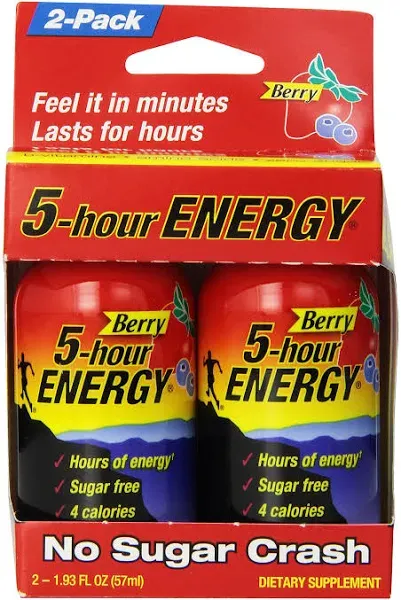 5-hour ENERGY® Regular Strength Berry Energy Shot - 2 Pack