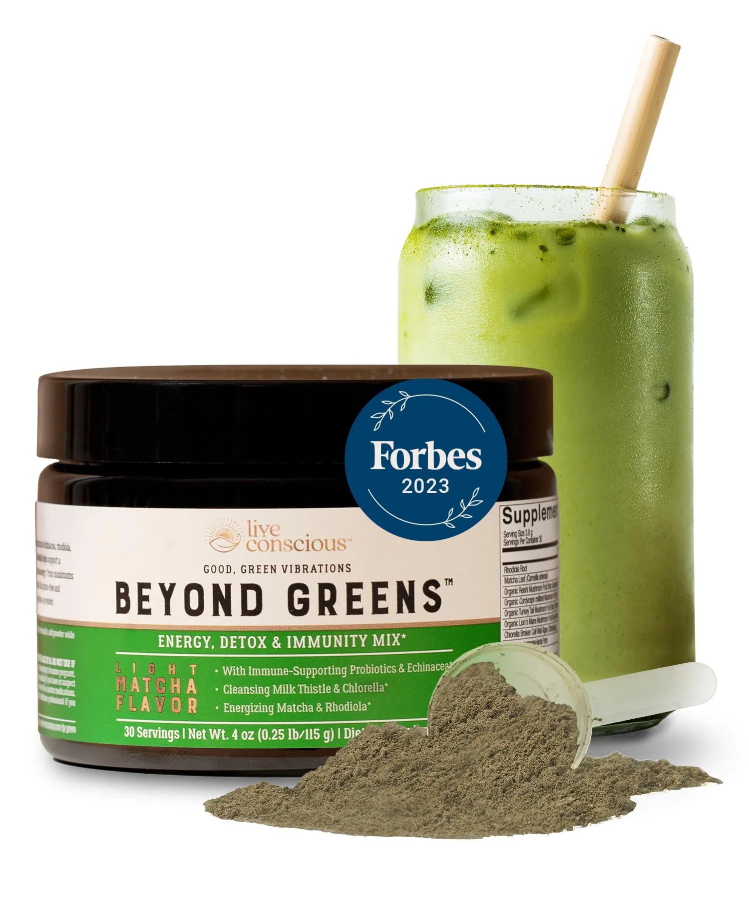 Live Conscious Beyond Greens Energy, Detox & Immunity Mix Light Matcha