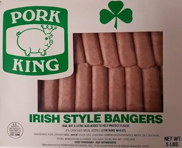 Pork King Irish Style Bangers 5 Lb