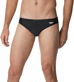 SPEEDO SOLAR 1&#034; Swim Brief Mens 30 Black Swimsuit