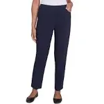 Alfred Dunner Navy Women's Allure Stretch Pull On Short Pants