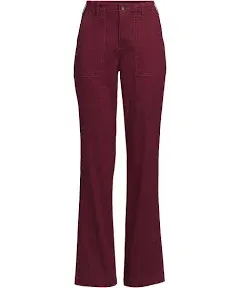 Lands' End Women's High Rise Chino Utility Straight Leg Pants