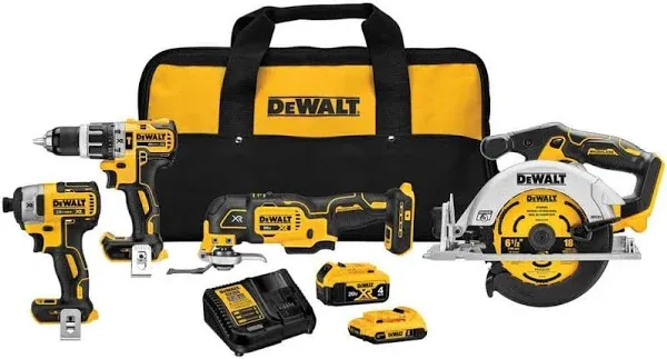 DEWALT 20V MAX* XR® Brushless 4-Tool Combo Kit (DCK482D1M1)