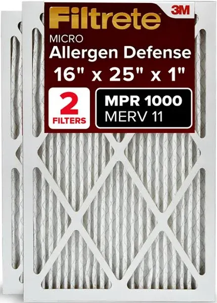 3M Filtrete 10 In. x 20 In. x 1 In. Allergen Defense 1000 MPR 2002 Merv 11 New