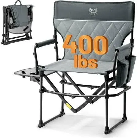 TIMBER RIDGE Heavy Duty Camping Chair with Compact Size, Portable Directors Chai